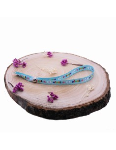 Pulsera azul de tela